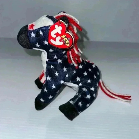 New!Lefty & Righty 2000 Ty Beanie Babies Original Tags Stars & Stripes Election! - Picture 8 of 16